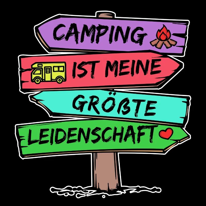 Camping Statement Wanderlust Wanderer Herz Camper