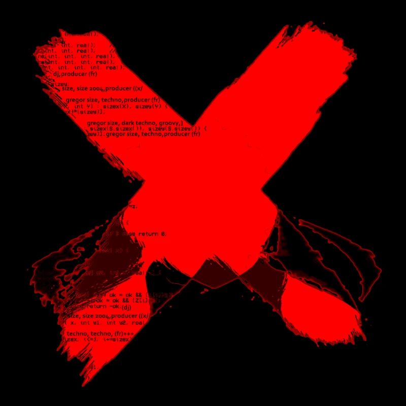 X Rouge sur Code Noir gregor size