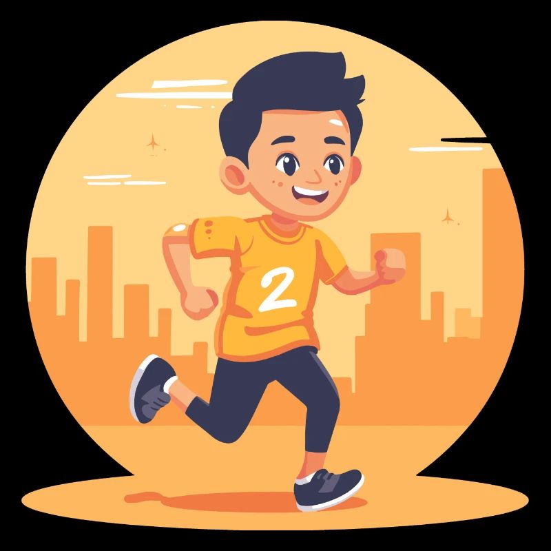 Marathon Junge Grafik