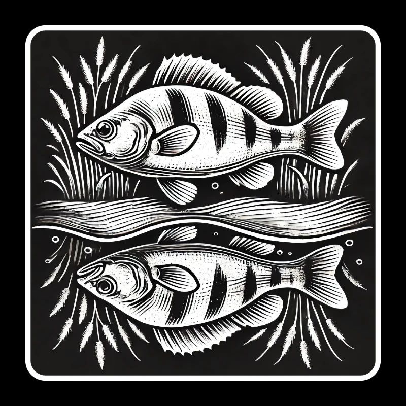 Perch fish angel design