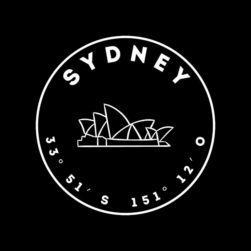 Sydney with Opera and Coordinates