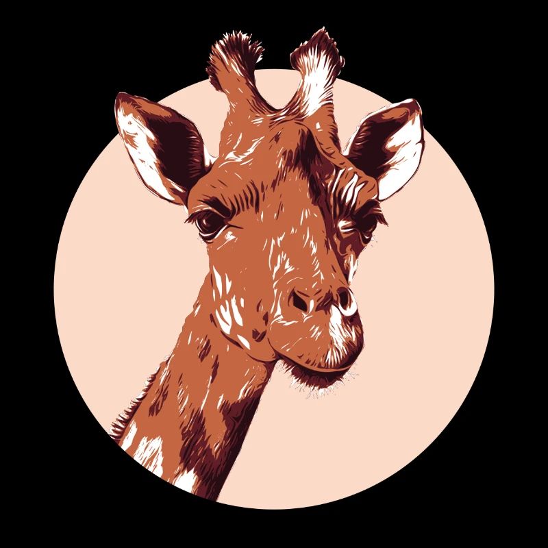 Conception illustrative moderne de girafe