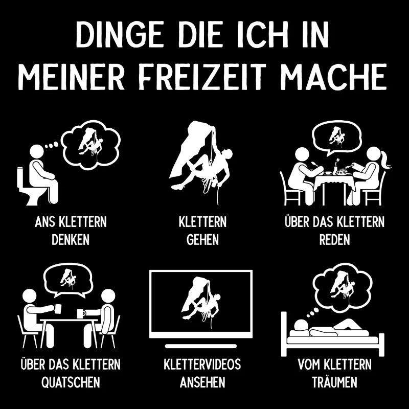 Kletterer Klettern Humor Freizeit
