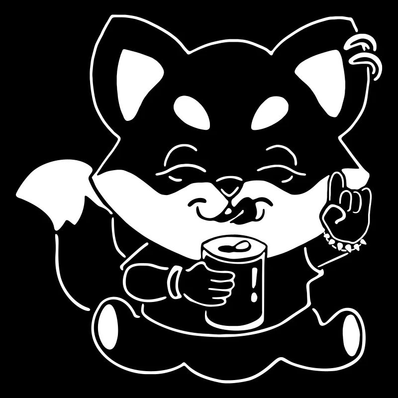 Metal fox with can