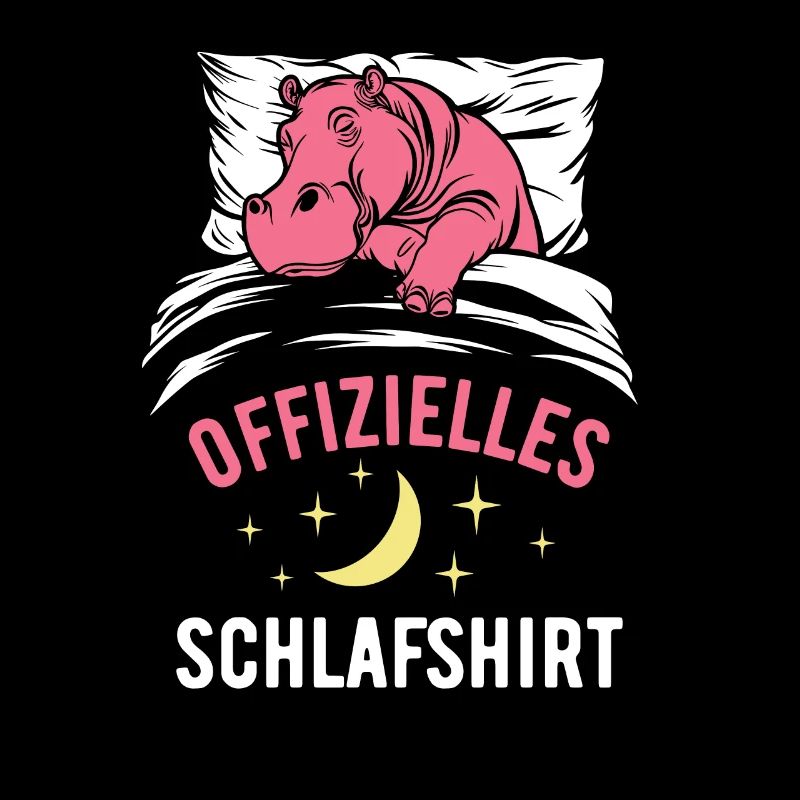 Offizielles Schlafshirt lustiges Hippo Geschenk