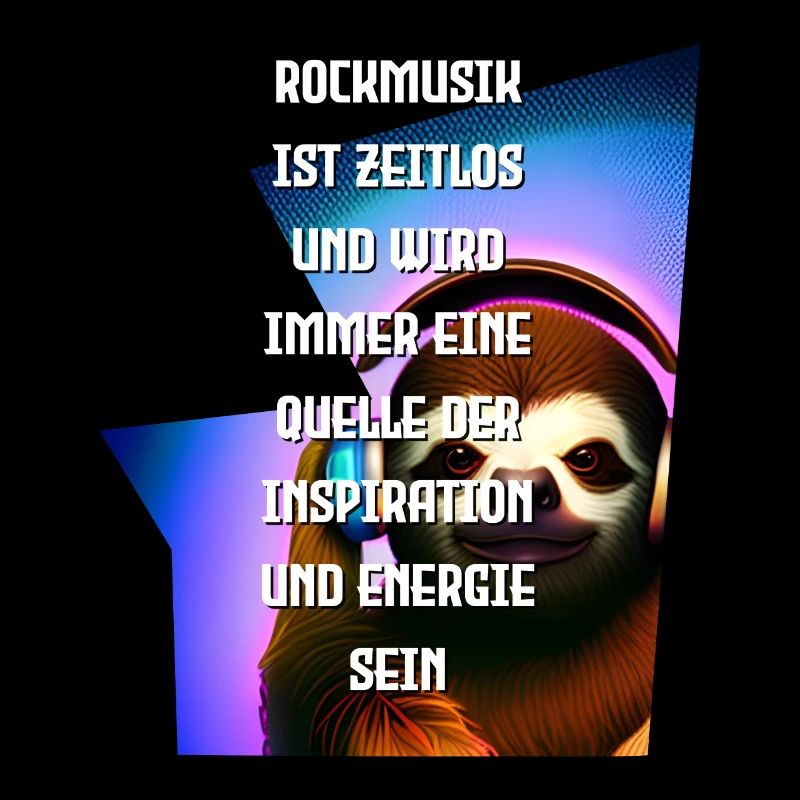 Faultier mit Kopfhörern