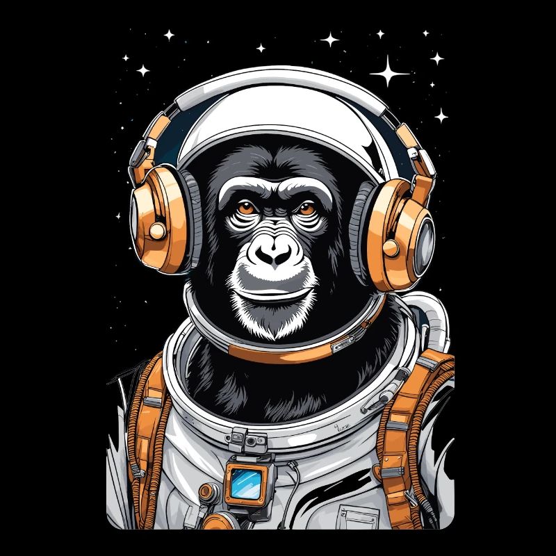 Monkey, Astronaut, Space, Cosmonaut, Animal Lover