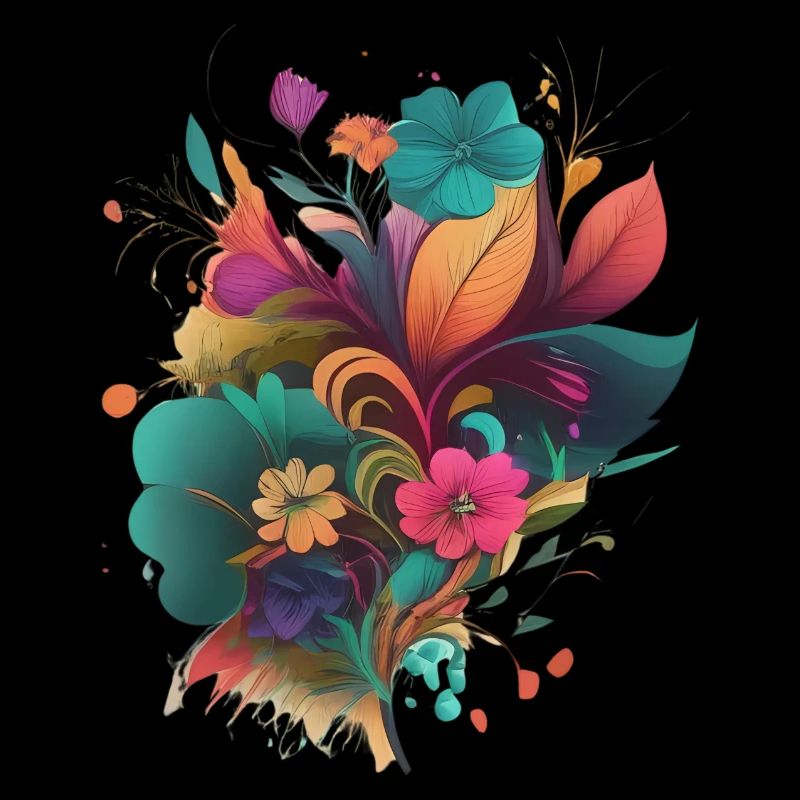 Explosion Florale Abstraite