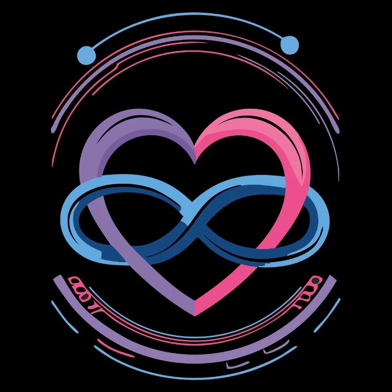 Polyamorie-Symbol in Bi-Farben