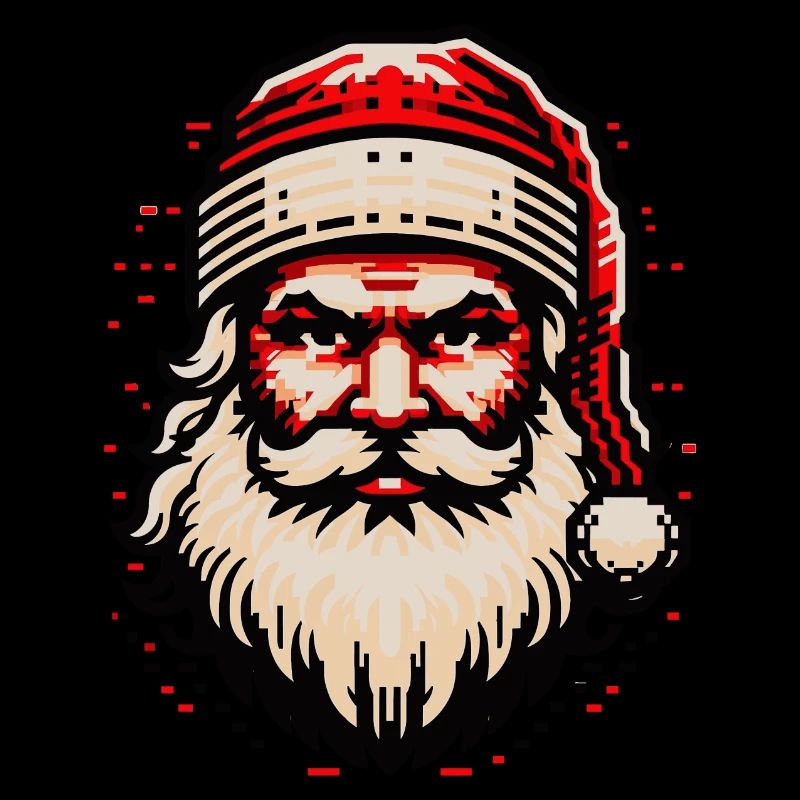 Père Noël de jeu vintage – Noël Pixel à l’ancienne