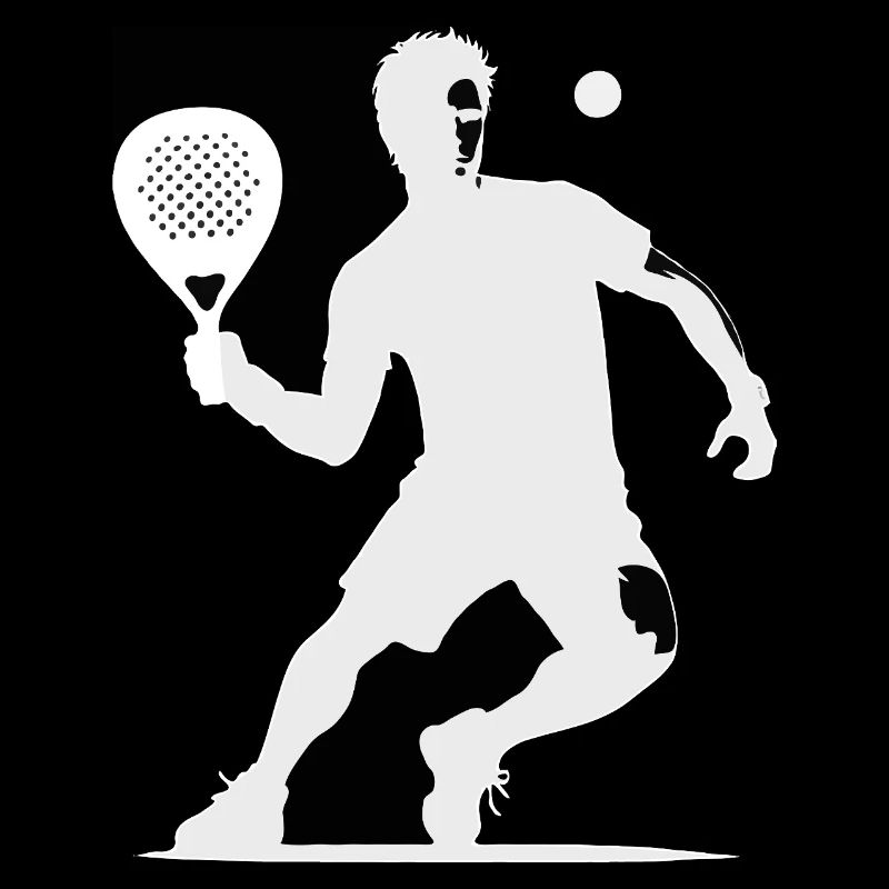 Padel player front white