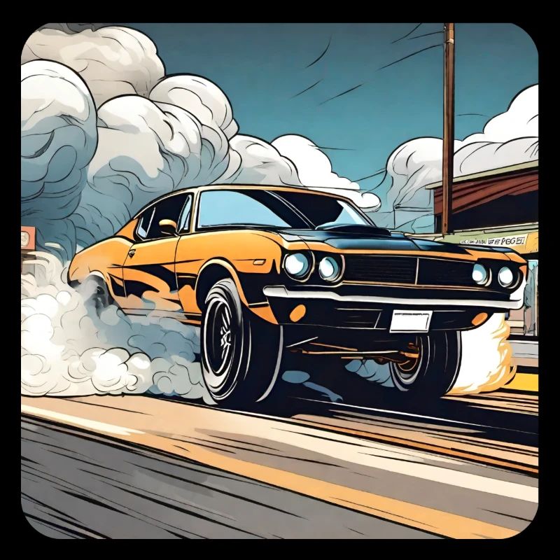 Oldtimer Drift Auto Turbo Rallye mit Rauch