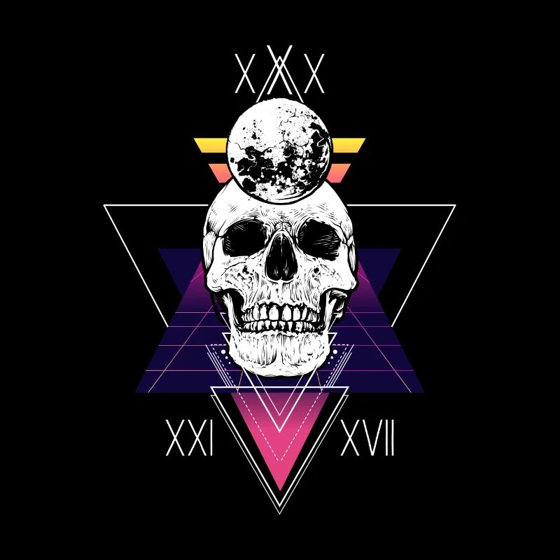 Extravagantes Skull Design Triangles