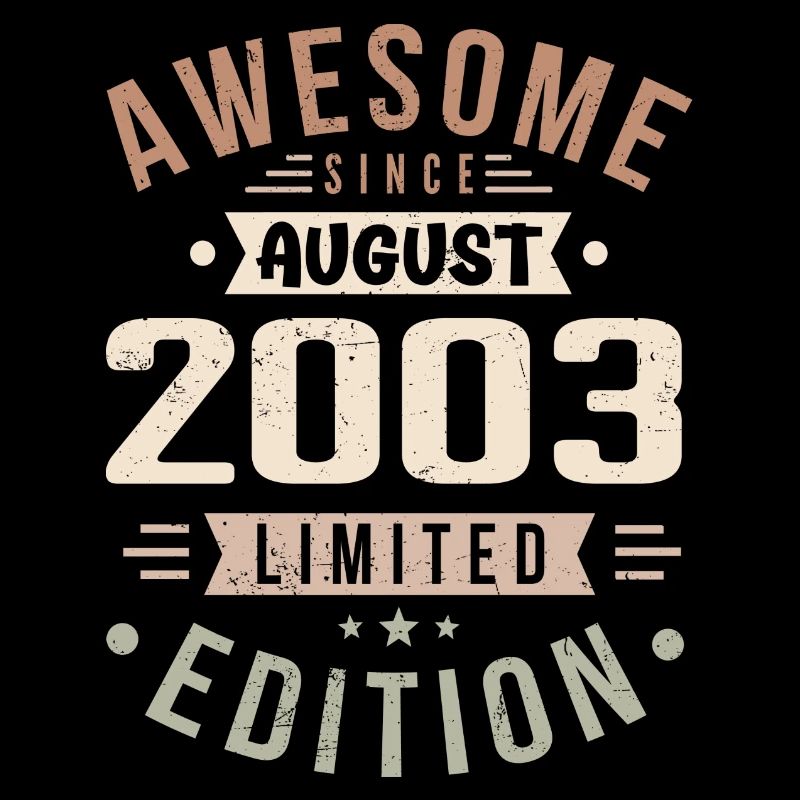 Août 2003 Anniversaire en Août 2003 Millésime 2003