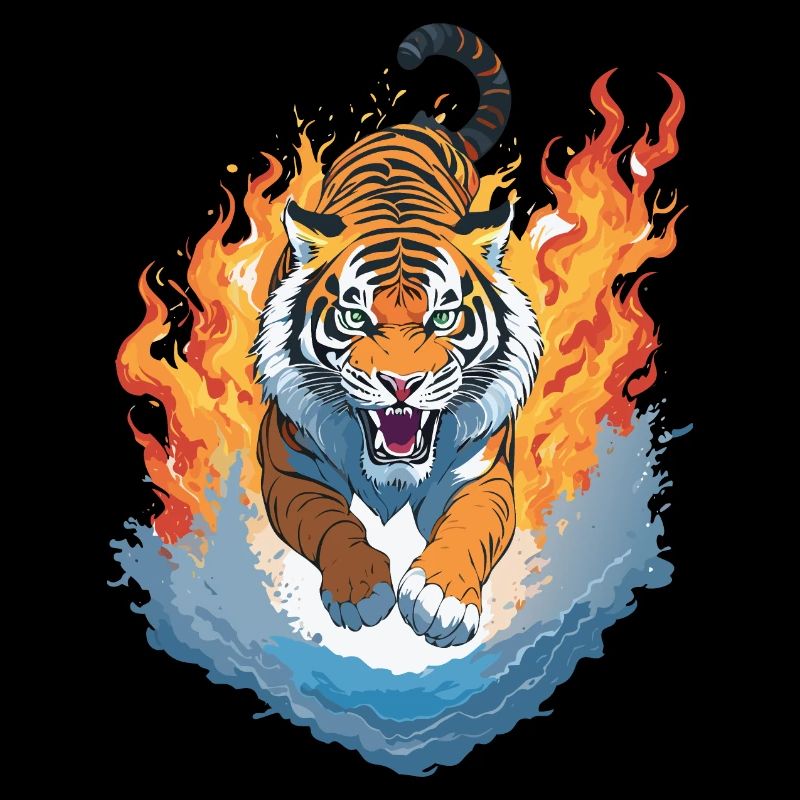 Flaming Tiger Jump