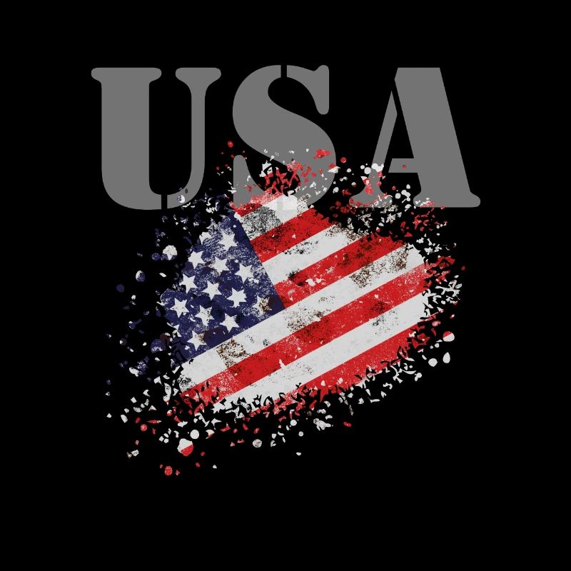 États-Unis avec drapeau