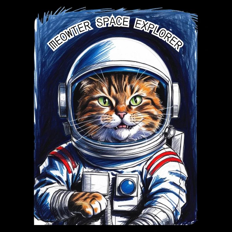 Katze Astronaut Universum Geschenk