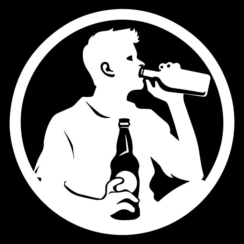 Silhouette Drinking