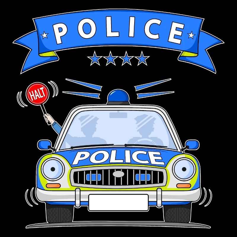Police Polizeiauto mit Sirene