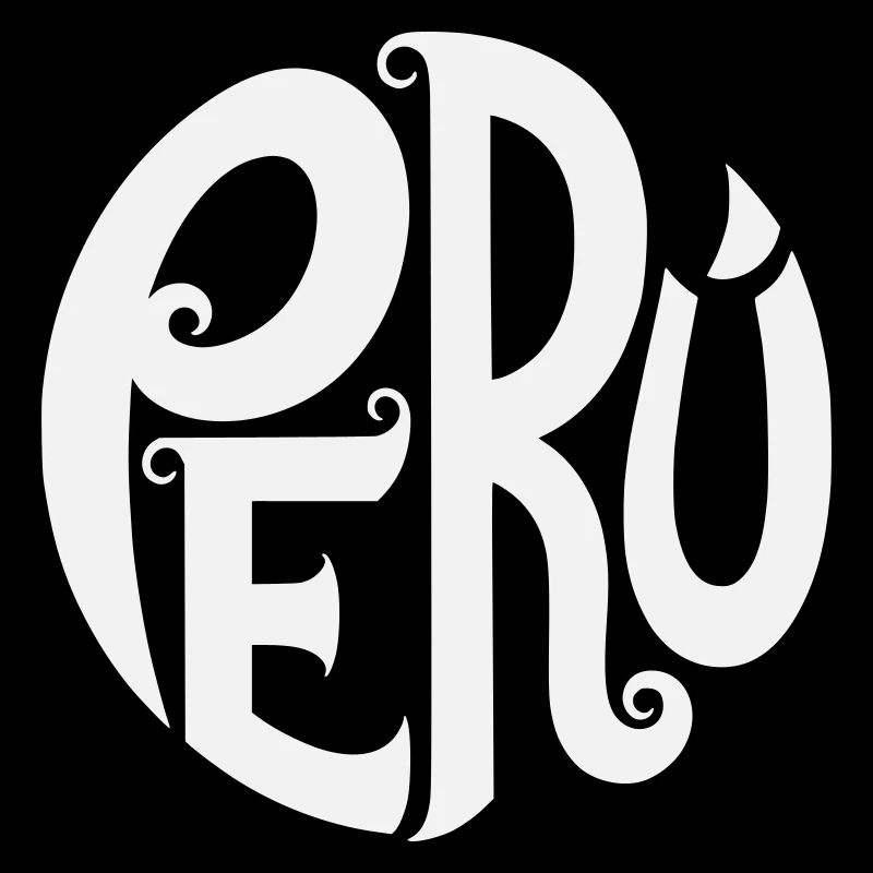 Peru - Verschnörkelte Typografie 