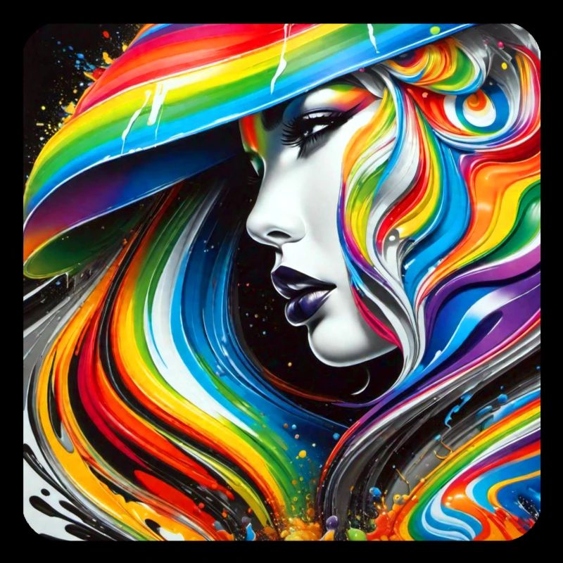 Femme dans le style graffiti