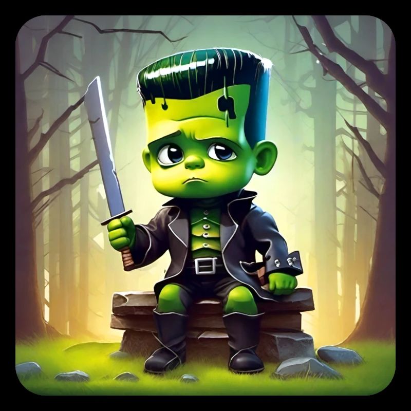 Mignon petit monstre vert