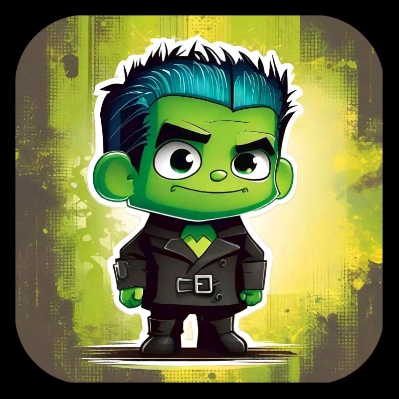 Mignon petit monstre vert