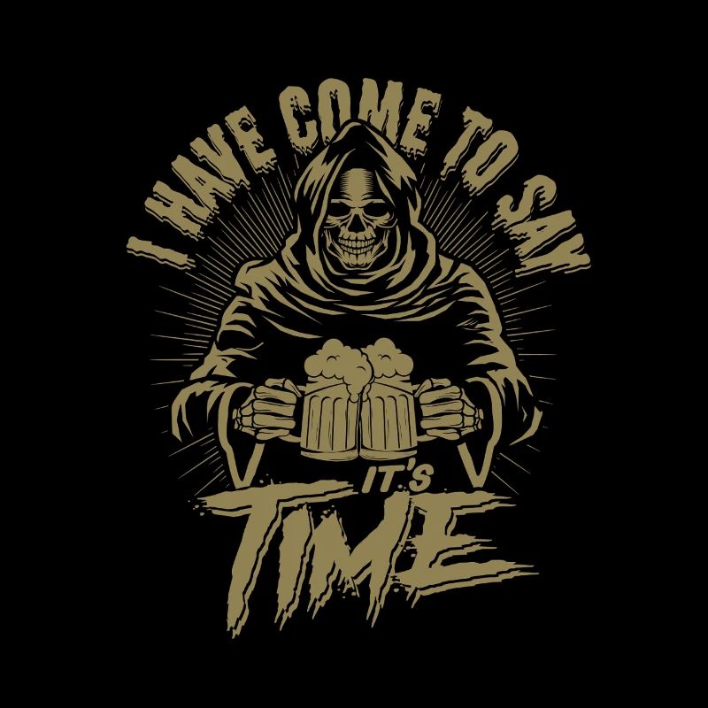 Grim Reaper Beer Time Has Come Funny