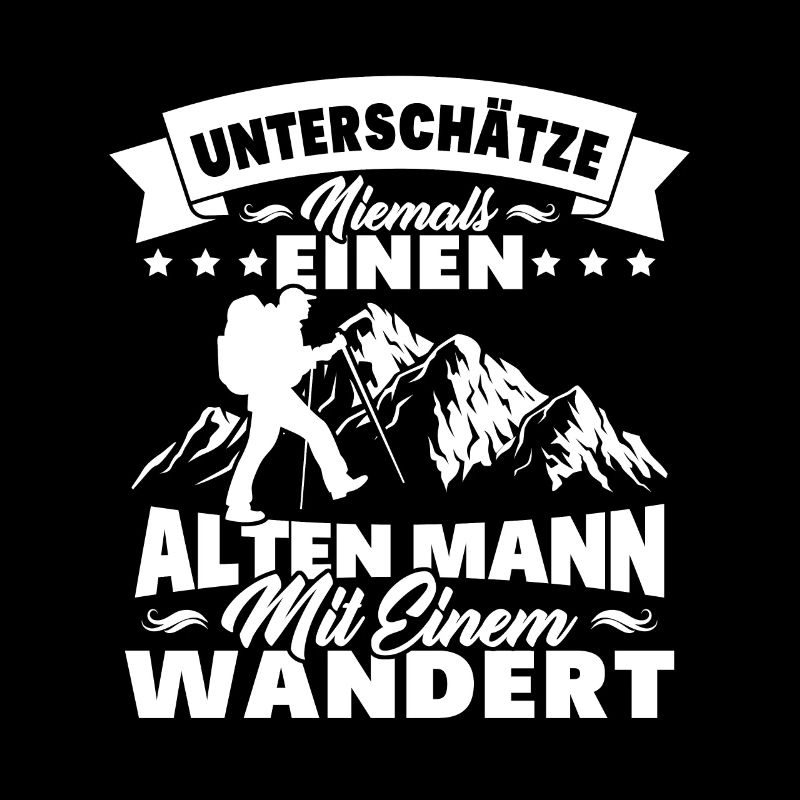 Alten mann mit einem wandert