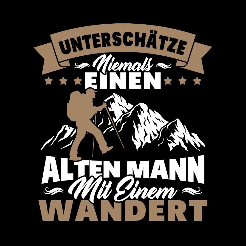Alten mann mit einem wandert