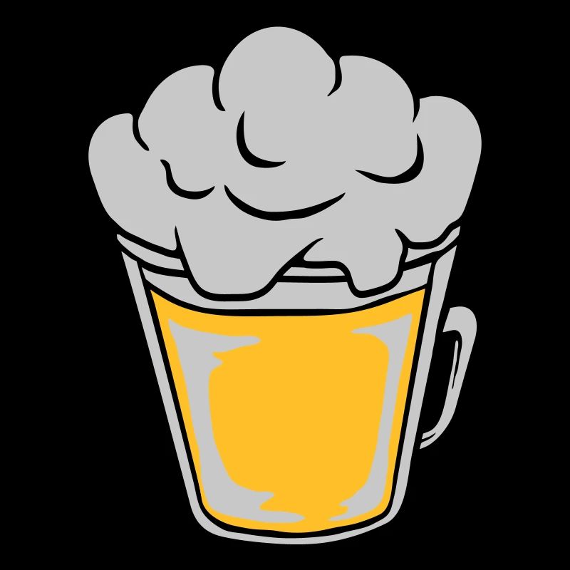Comic Bier von oben