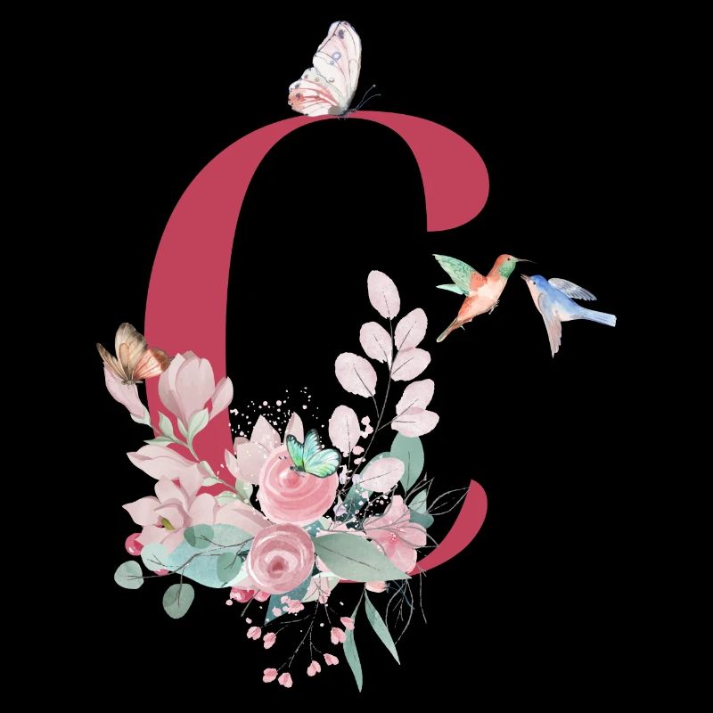 Buchstabe c floral - Geschenkidee