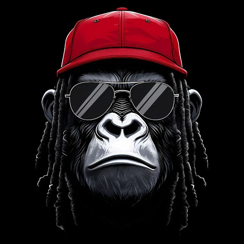 Cool Gorilla Hip Hop Rap Rapper Sonnenbrille