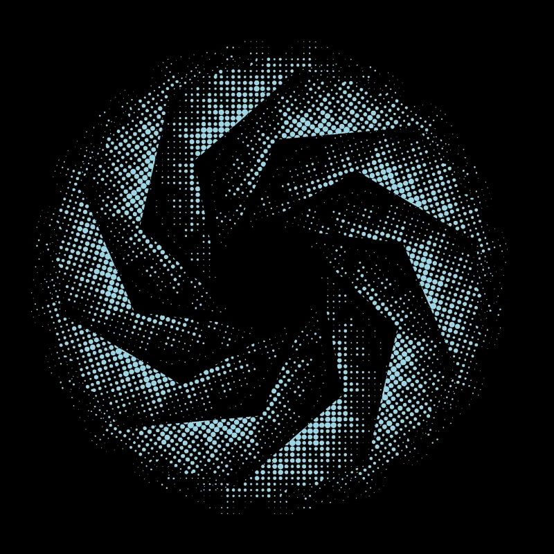 dotted shape gyroscopic polygon pinwheel gear