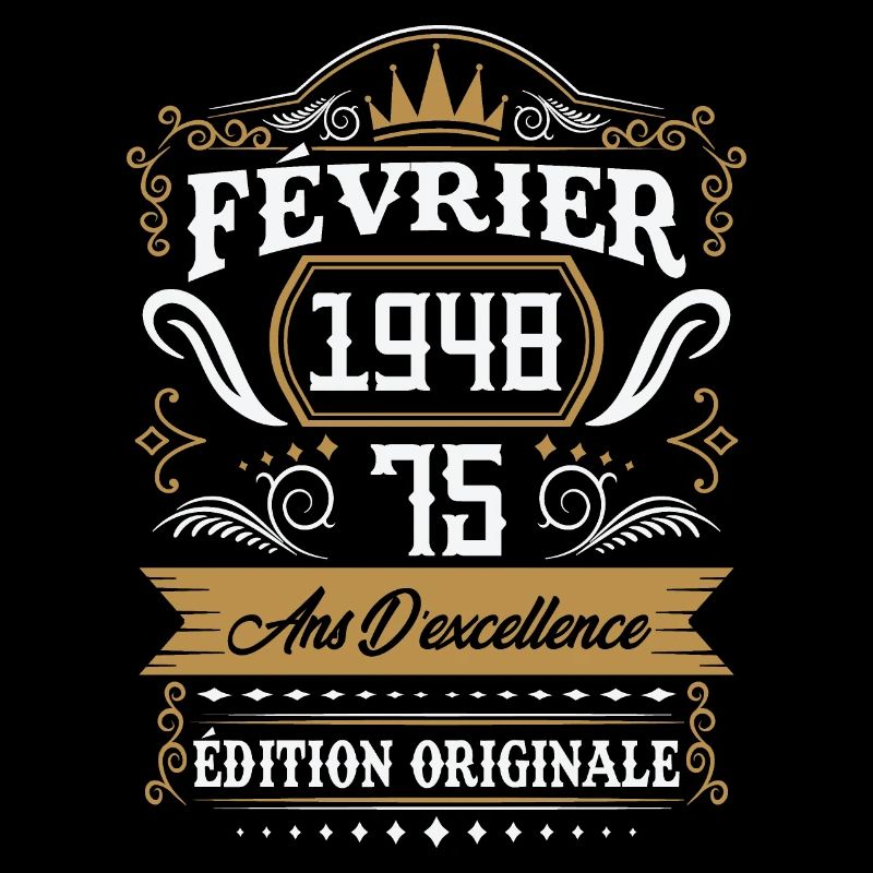 Février 1948 75 Ans Rétro Cadeau D'anniversaire