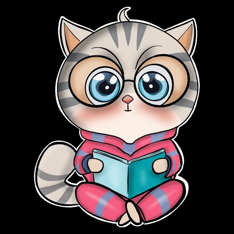 Cat Read Books Book