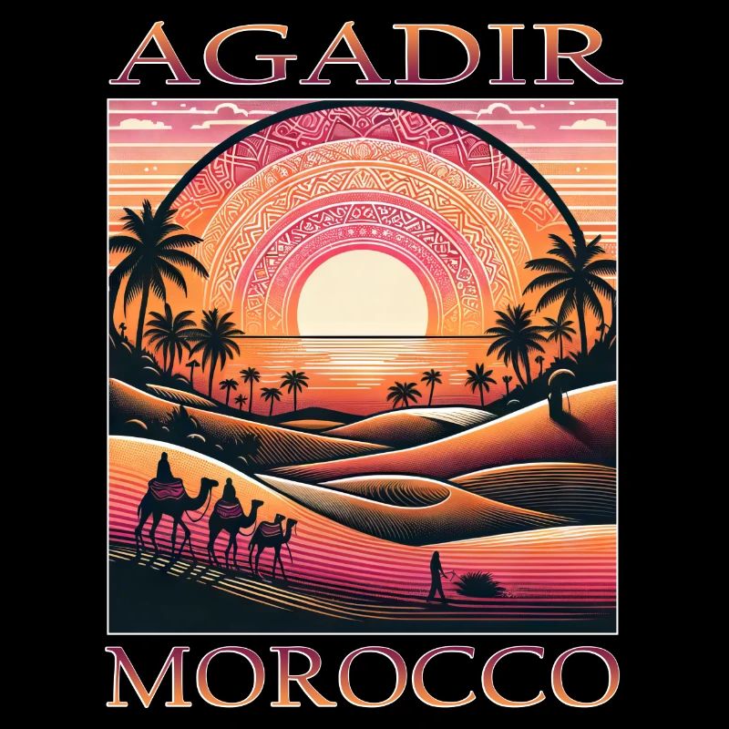 Agadir Morocco Desert Camel Holiday Sunset