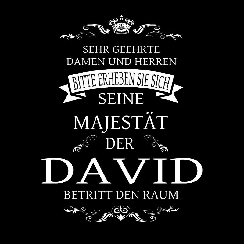 Sa Majesté le David entre dans la pièce