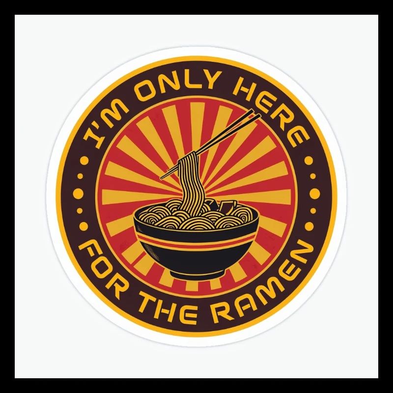 Retro Ramen Bowl Vintage Emblem