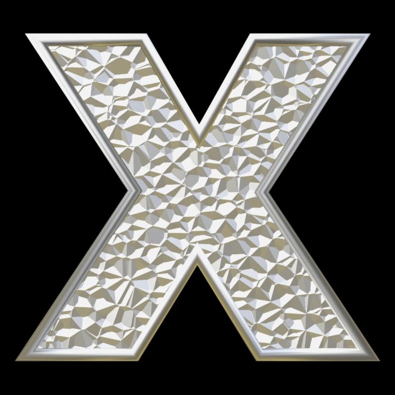 X, lettre, initiale, monogramme,