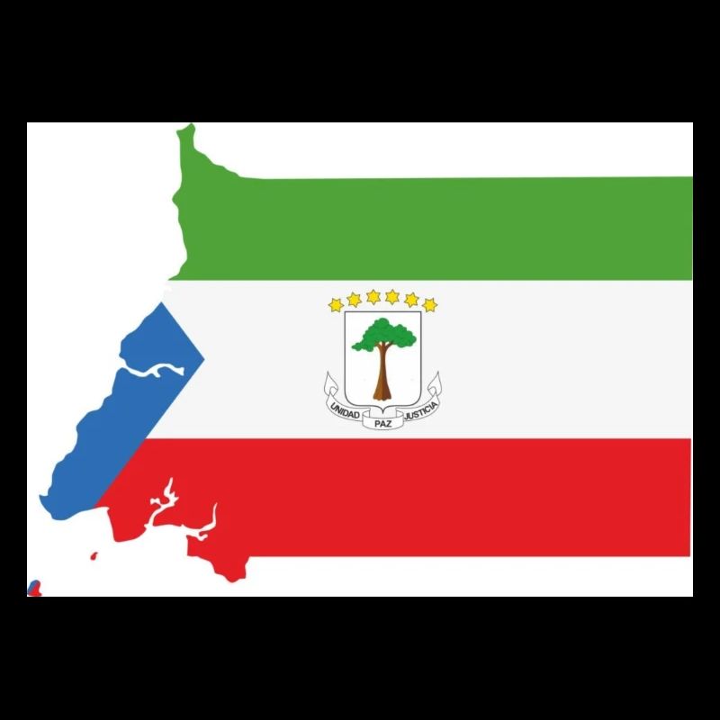 Drapeau de la Guinée équatoriale, Carte