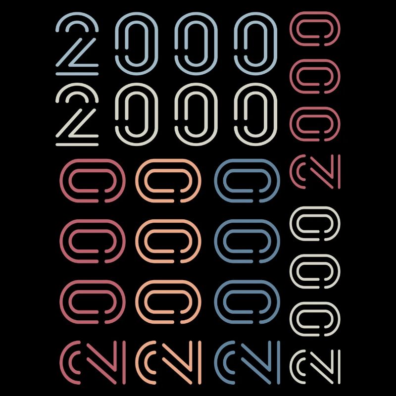 Né en 2000 Cadeau Anniversaire 2000 Retro 2000