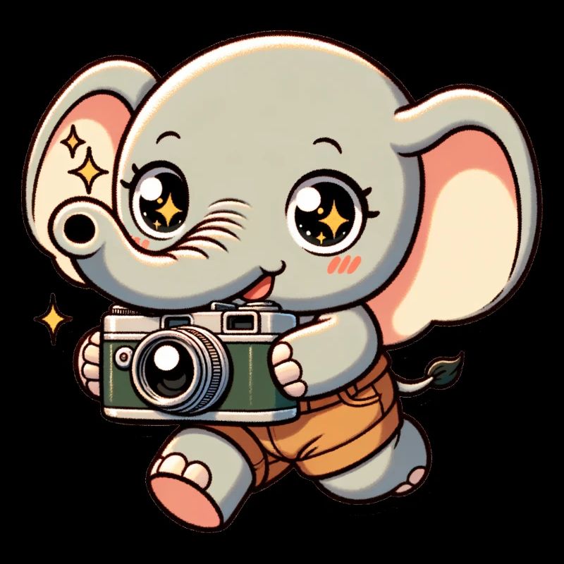 Elephant Photography Little Shutterbug Elephant