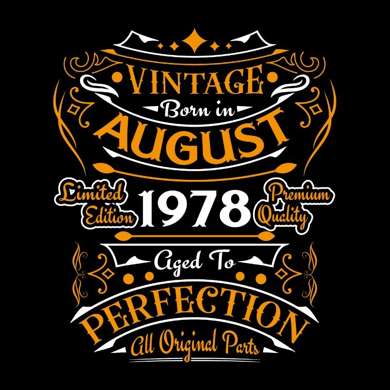 August 1978 Vintage Retro Jubiläum