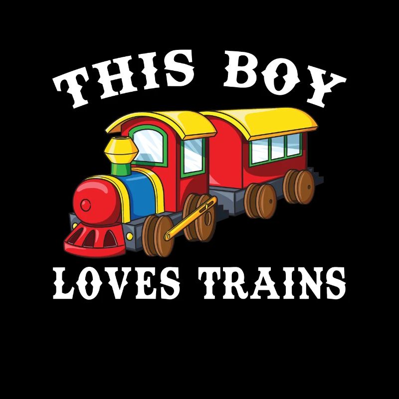 This boy loves trains