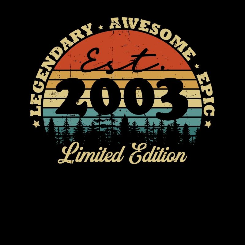 Millésime 2003 Vintage Anniversaire Rétro
