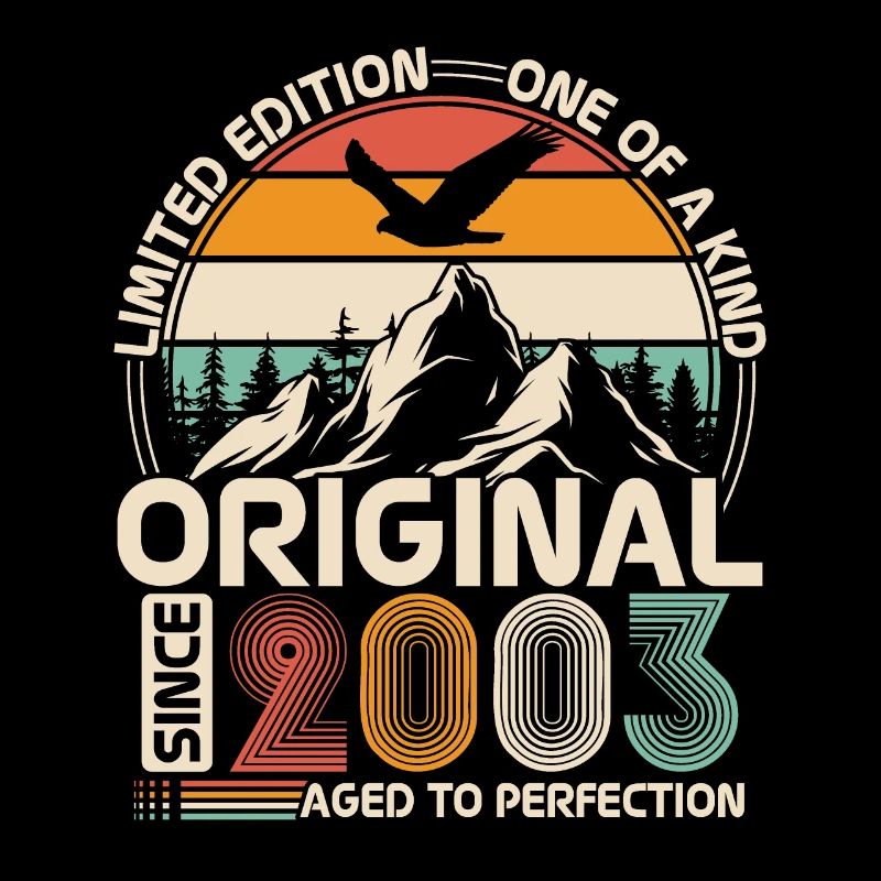Original 2003 Vintage Anniversaire Rétro