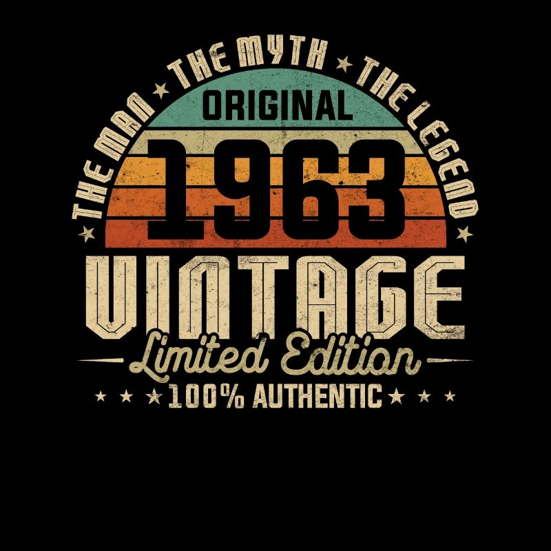 Vintage 1963 Vintage Retro Anniversary Gift