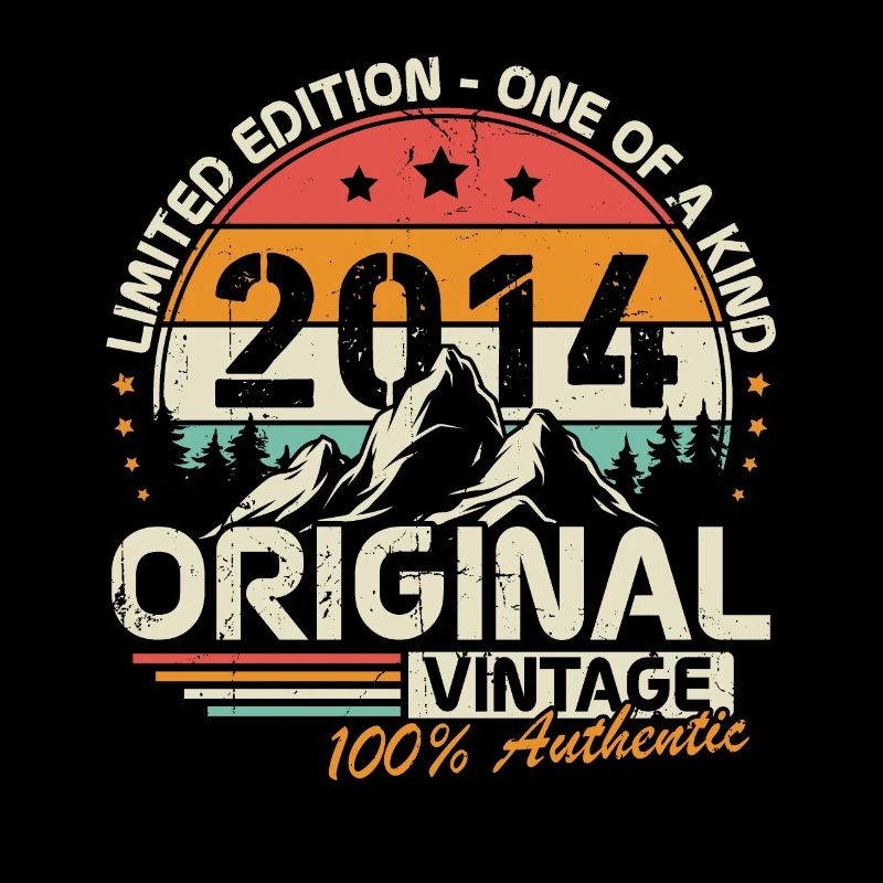 Original Vintage 2014 Retro Jubiläumsgeschenk