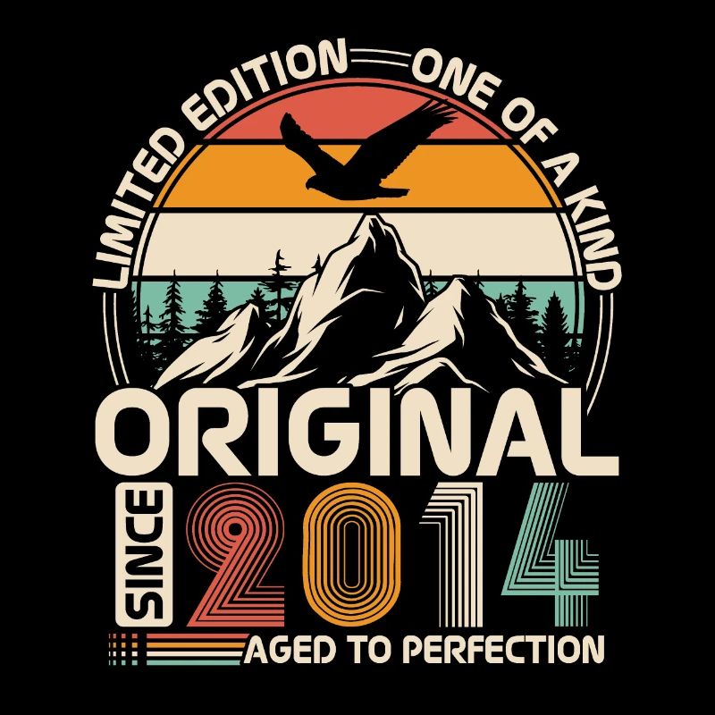 Original 2014 Vintage Anniversaire Rétro